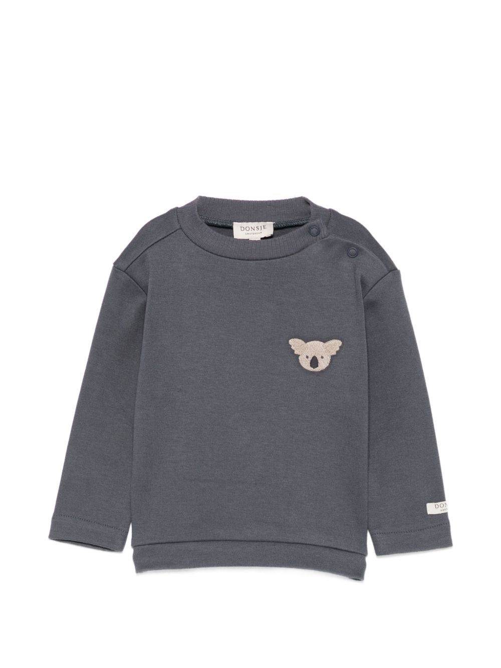T-shirt per neonati Donsje grigia con ricamo Koala 4101902NB 00027 DONSJE KIDS