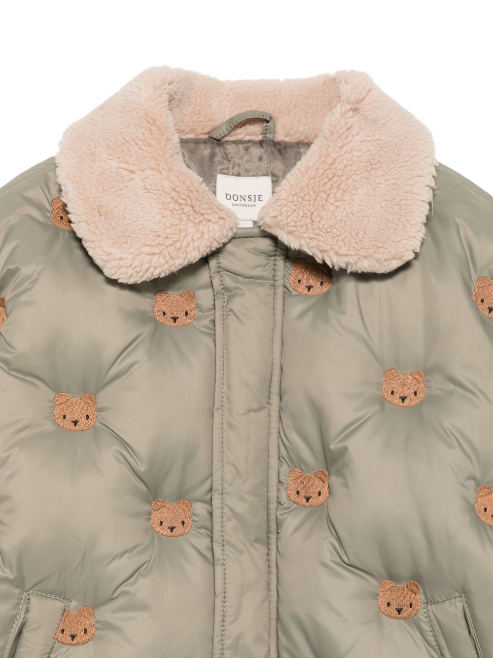 Giubbino per bambino Donsje verde con ricamo orsetto 4102102 00120 DONSJE KIDS