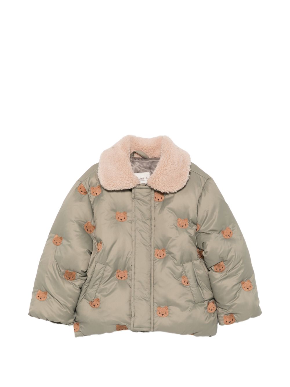 Giubbino perneonato Donsje verde con ricamo orsetto 4102102NB 00120 DONSJE KIDS