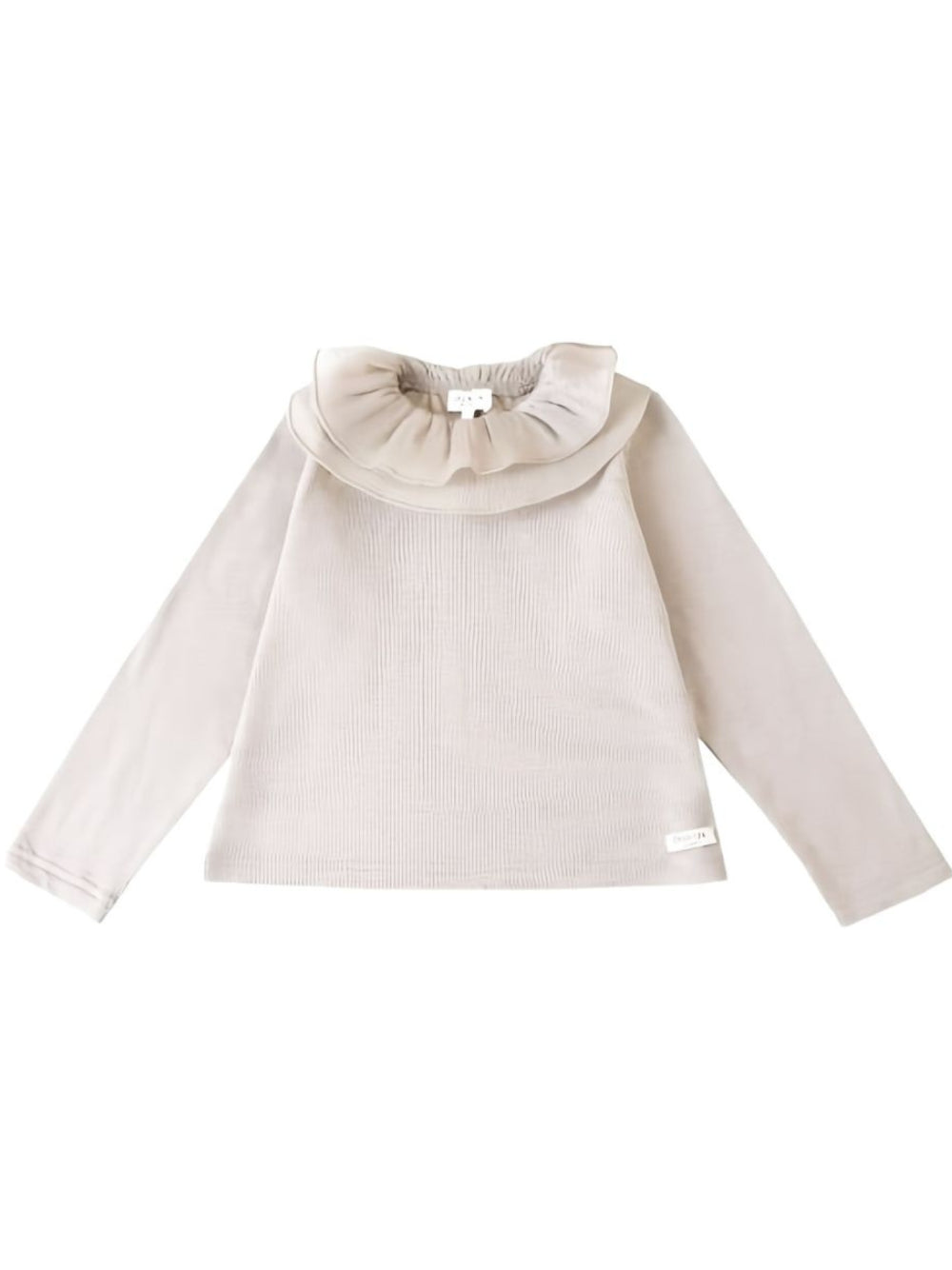 T-shirt per bambina Donsje Kids beige con colletto increspato 4105400 00133 DONSJE KIDS