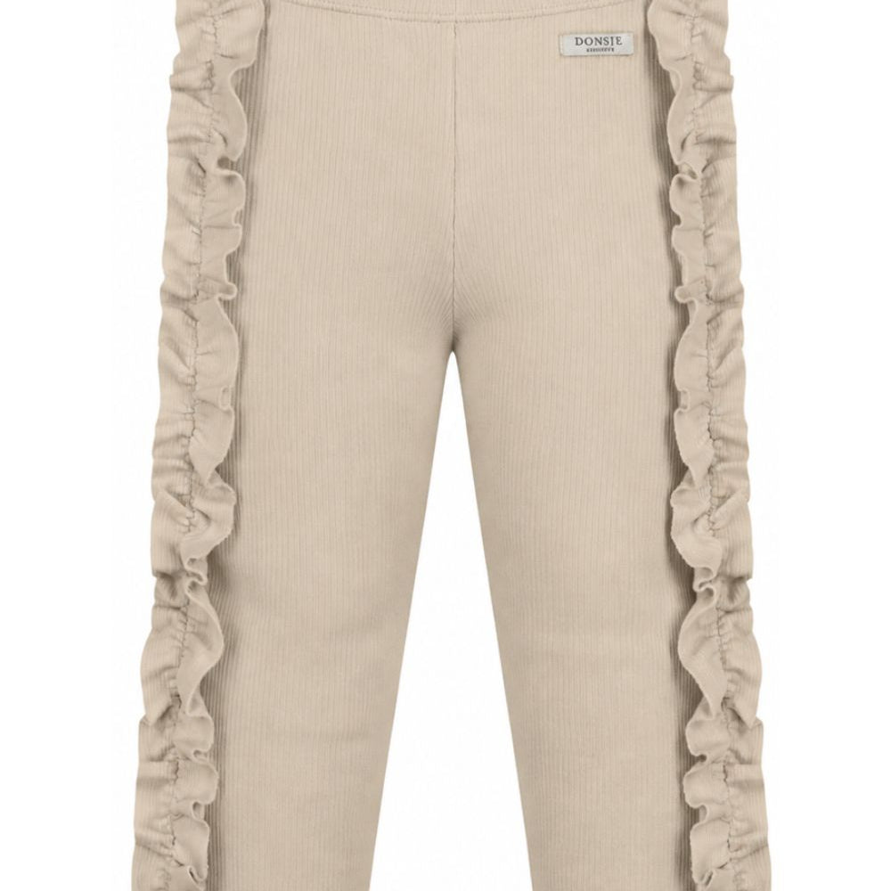 Leggings per bambina Donsje beige con volant sui lati 4119800 00004 DONSJE KIDS