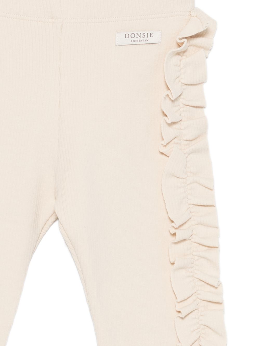 Leggings per neonata Donsje beige con volant sui lati 4119800NB 00004 DONSJE KIDS