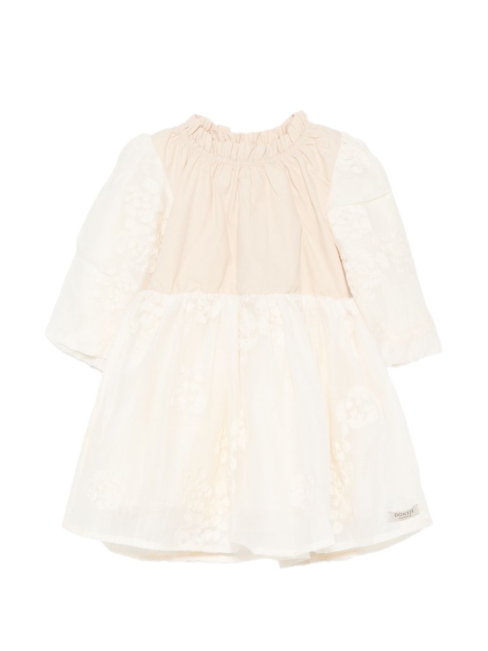 Abito per neonata Donsje Kids bianco con ricami floreali 4121400NB S0037 DONSJE KIDS