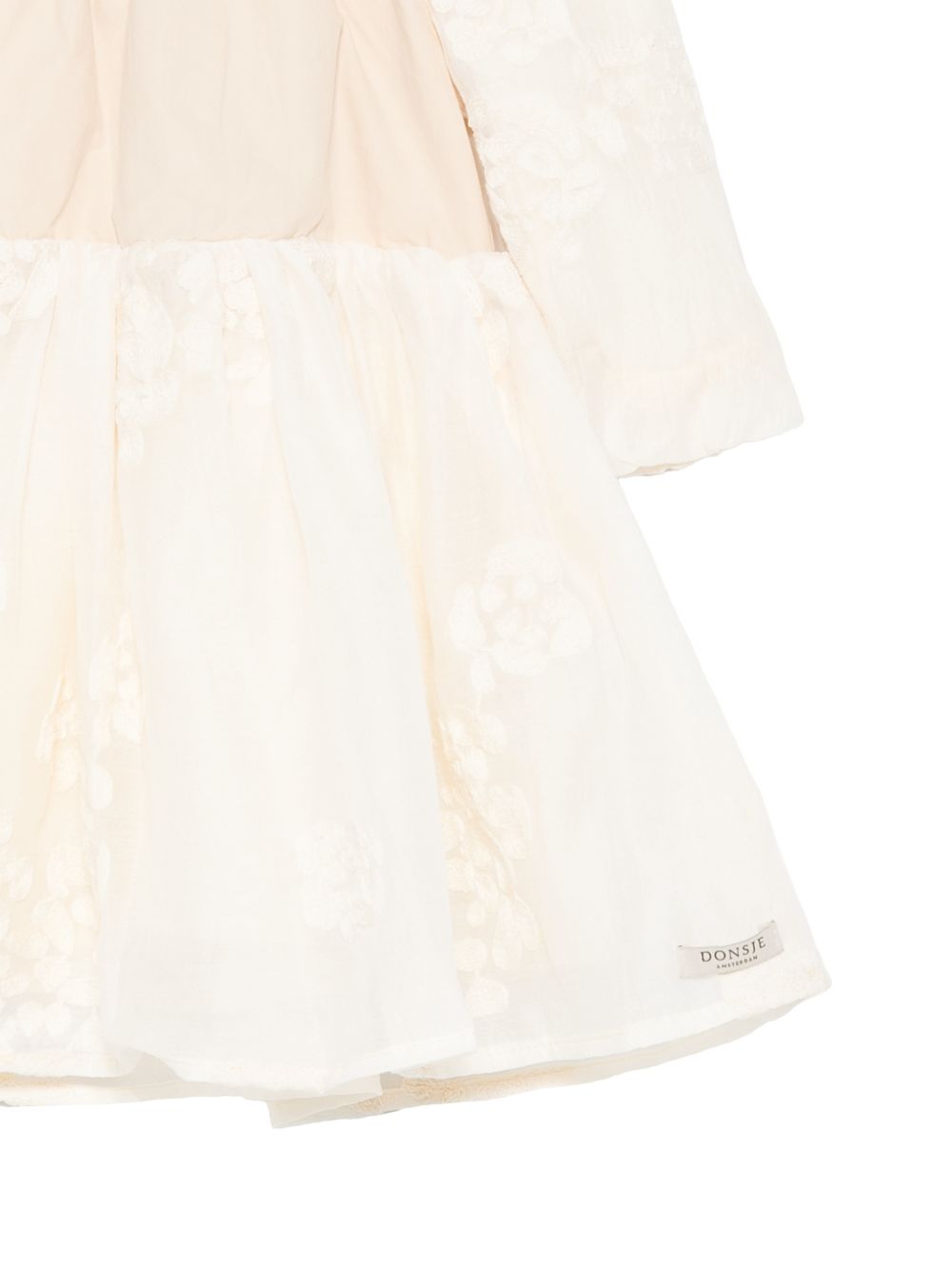 Abito per neonata Donsje Kids bianco con ricami floreali 4121400NB S0037 DONSJE KIDS