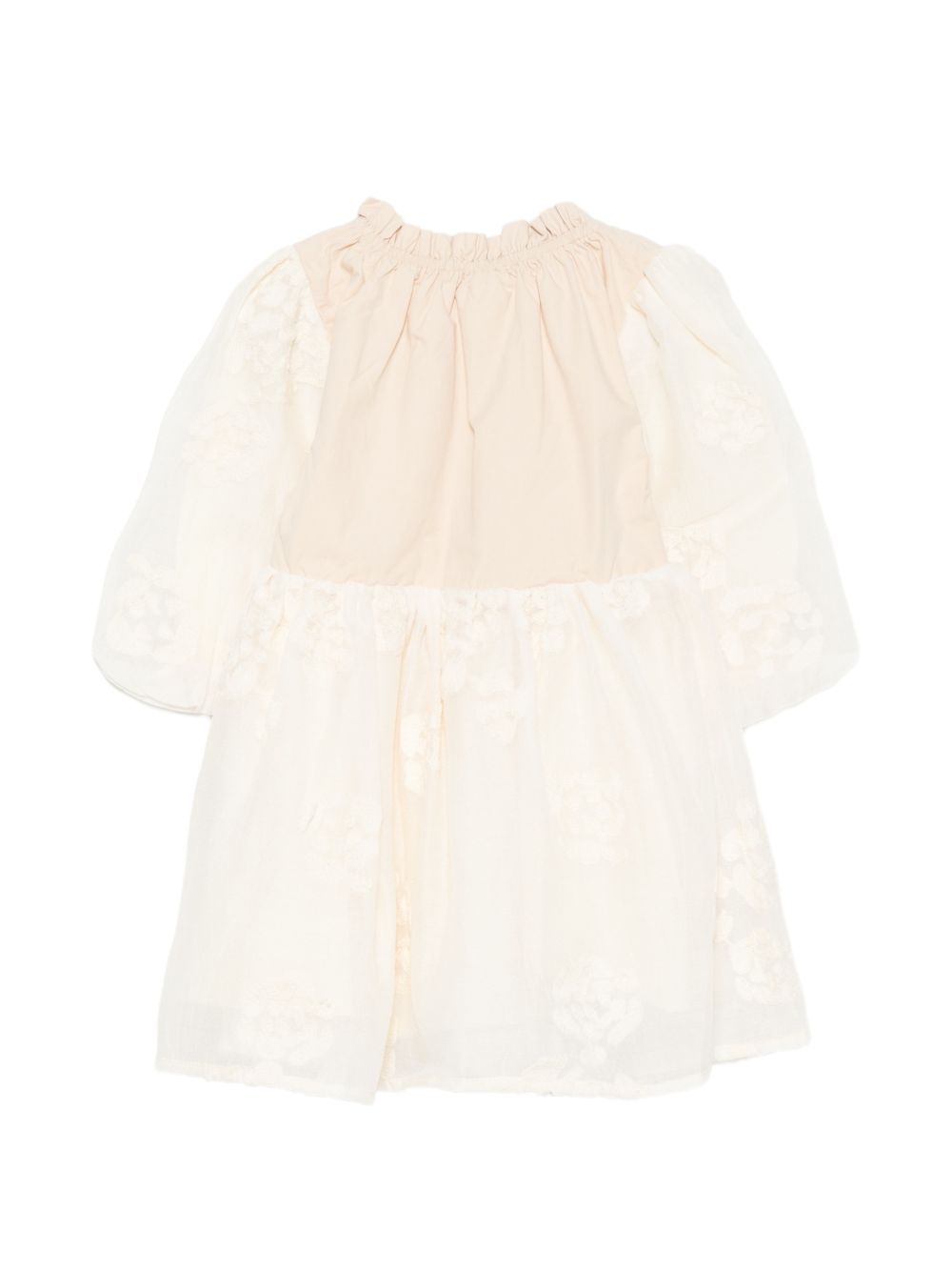 Abito per neonata Donsje Kids bianco con ricami floreali 4121400NB S0037 DONSJE KIDS