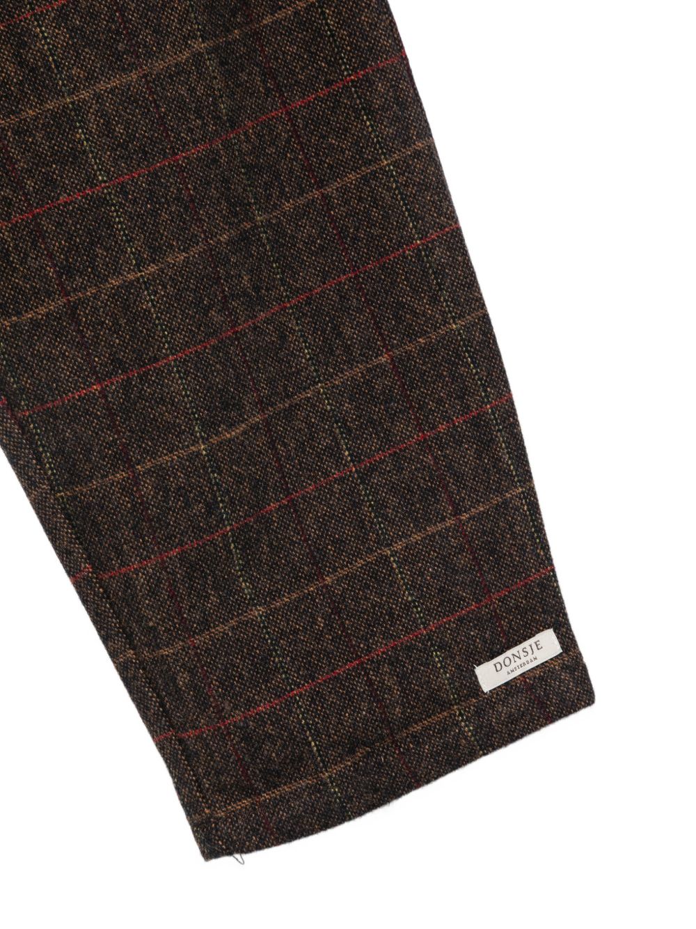 Pantaloni per bambino Donsje Kids marroni con trama in tweed 4124000 S0049 DONSJE KIDS