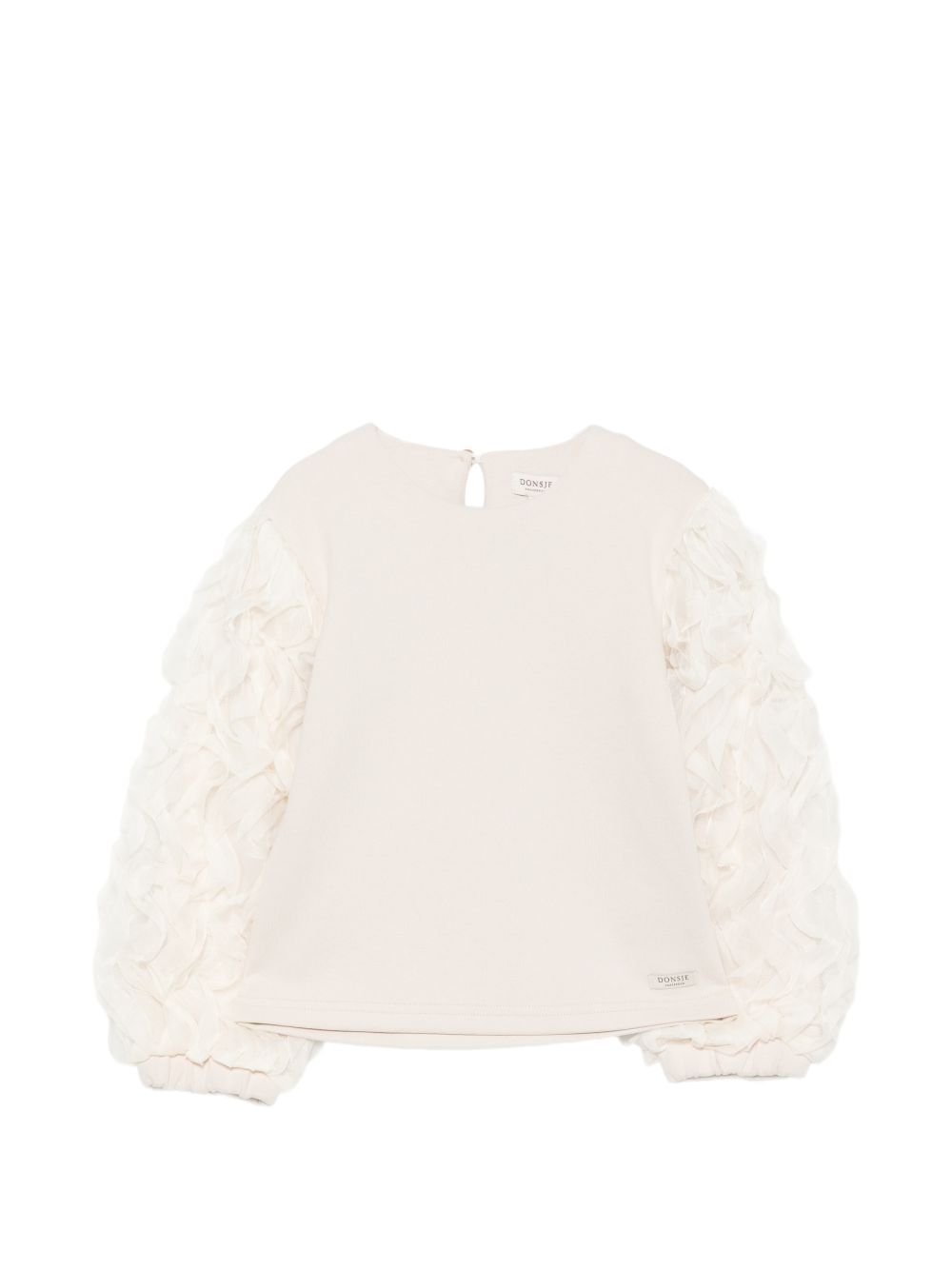 T-shirt per bambina Donsje Kids bianca con maniche lunghe 4128700 00001 DONSJE KIDS