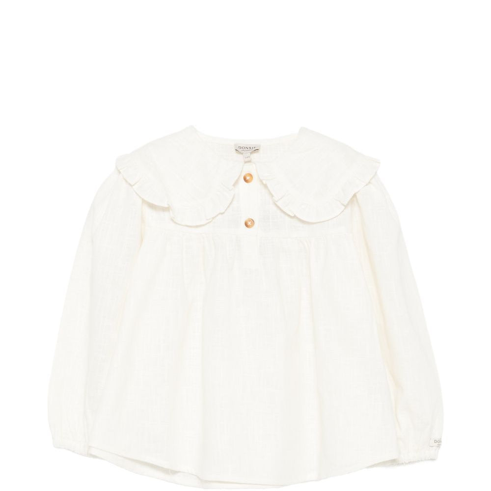 Blusa per bambina Donsje Kids bianco con colletto con ruches 4129200 00002 DONSJE KIDS
