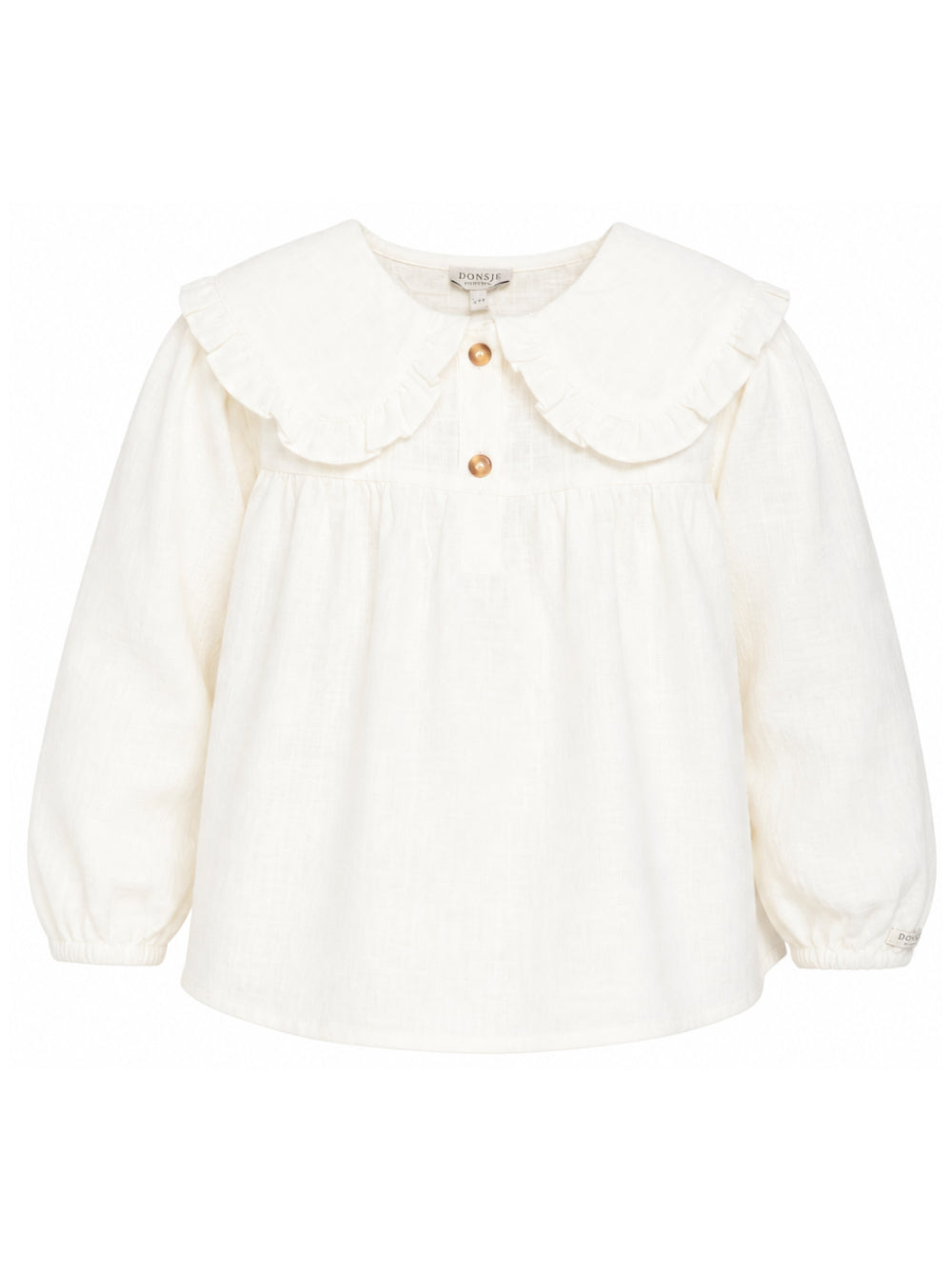 Blusa per bambina Donsje Kids bianco con colletto con ruches 4129200 00002 DONSJE KIDS