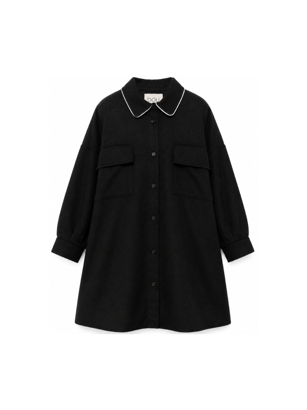 Abito per bambina Douuod Kids nero con colletto classico DZ1A10 I0337 61L DOUUOD KIDS