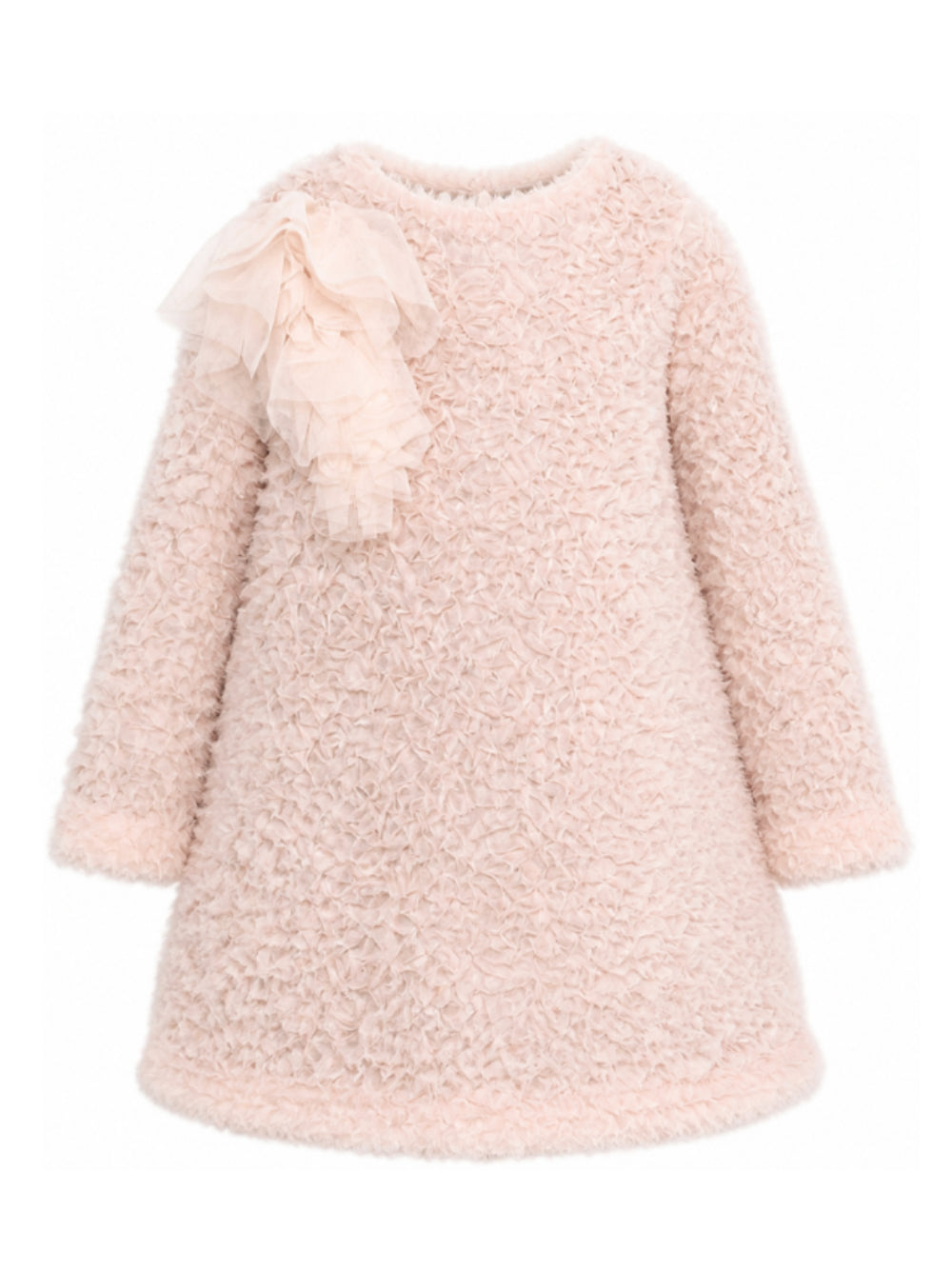 Abito per bambina Douuod Kids rosa con finitura texturizzata DZ1A50 Z4089 504 DOUUOD KIDS
