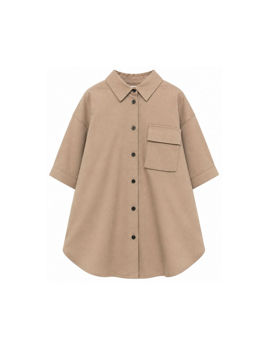 Abito per bambina Douuod Kids beige con colletto classico DZ1B10 G0073 343 DOUUOD KIDS