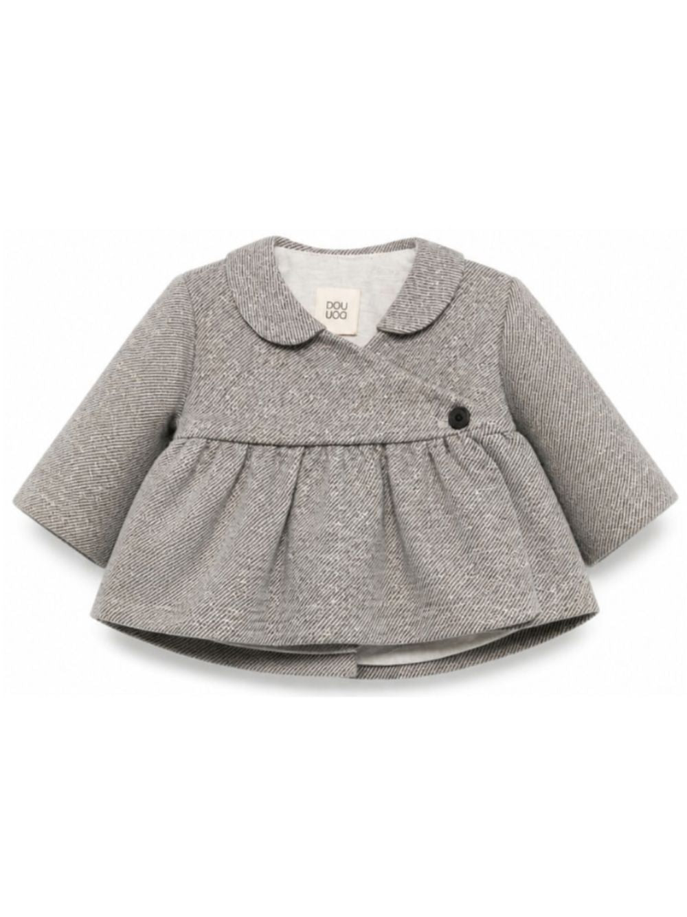 Giacca per neonata Douuod Kids grigia con colletto alla Peter Pan DZ2010 E0246 808OR DOUUOD KIDS