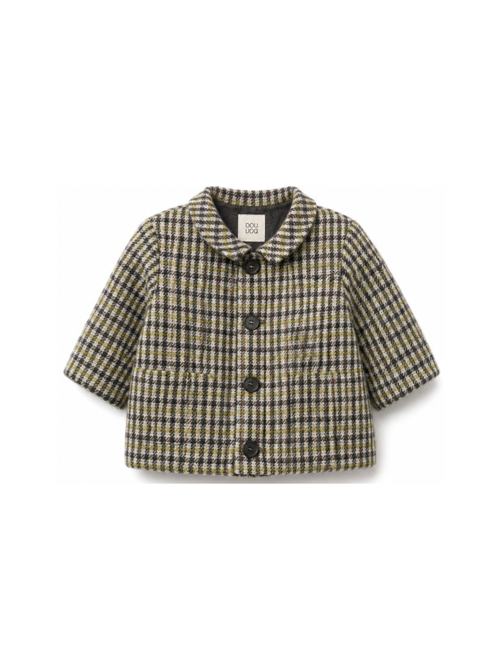 Giacca per neonata Douuod Kids beige con motivo a quadri all-over DZ2530 E0251 114GL DOUUOD KIDS