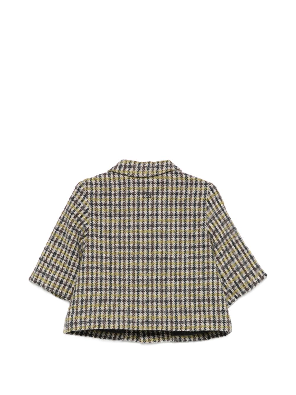 Giacca per neonata Douuod Kids beige con motivo a quadri all-over DZ2530 E0251 114GL DOUUOD KIDS