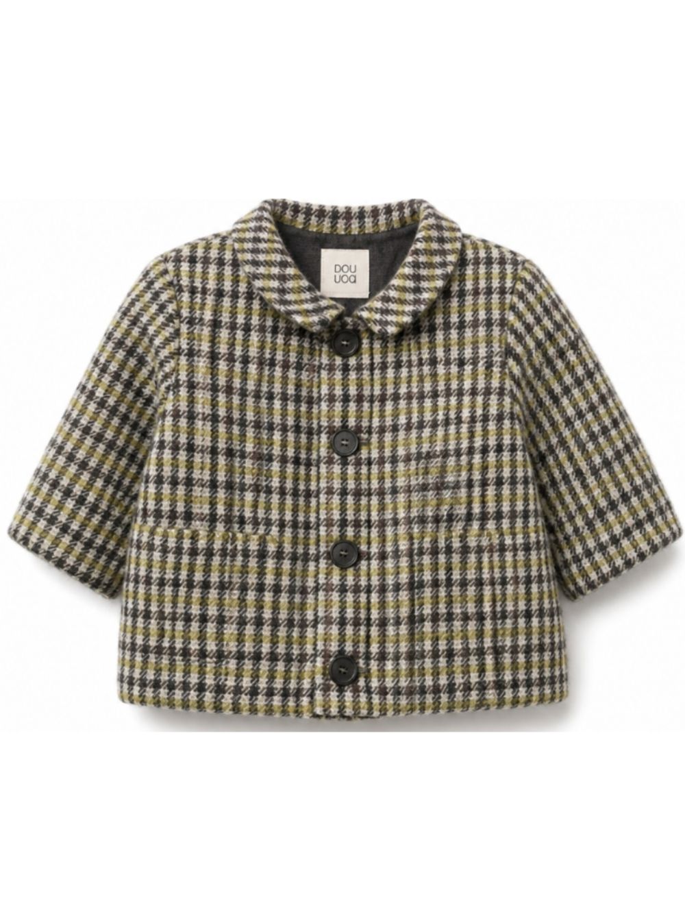 Giacca per neonata Douuod Kids beige con motivo a quadri all-over DZ2530 E0251 114GL DOUUOD KIDS