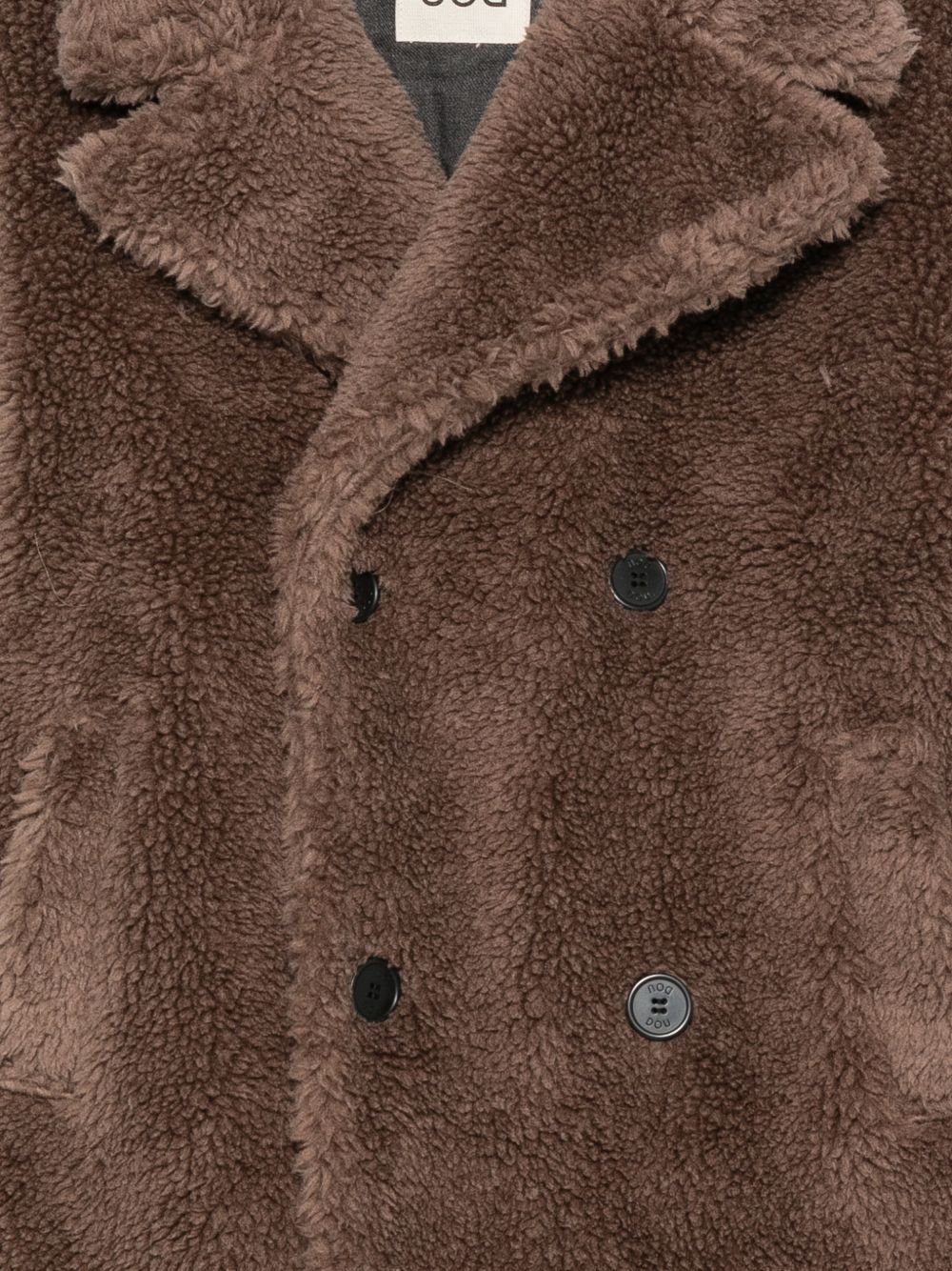Cappotto per bambina Douuod Kids marrone con texture teddy DZ2P40 Z3949 347 DOUUOD KIDS