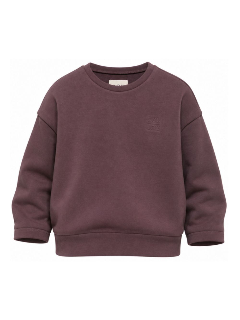 Felpa per bambina Douuod Kids viola con logo ricamato sul davanti DZ4P30 Z3728 558 DOUUOD KIDS
