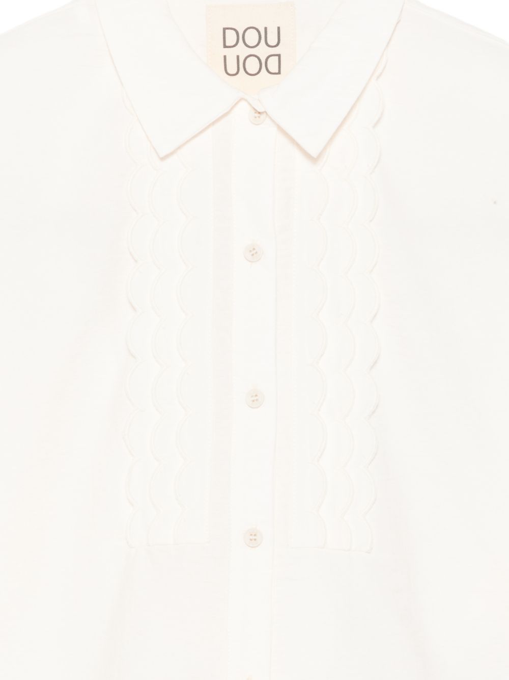 Camicia per bambina Douuod Kids bianca con rifinitura smerlata DZ5A60 Z4086 100 DOUUOD KIDS