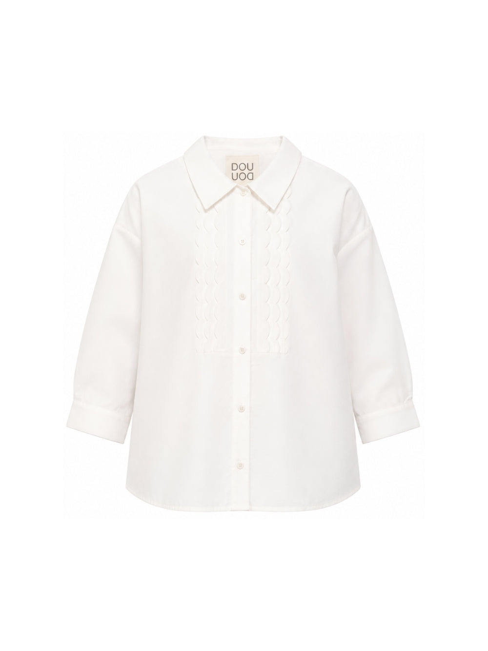 Camicia per bambina Douuod Kids bianca con rifinitura smerlata DZ5A60 Z4086 100 DOUUOD KIDS
