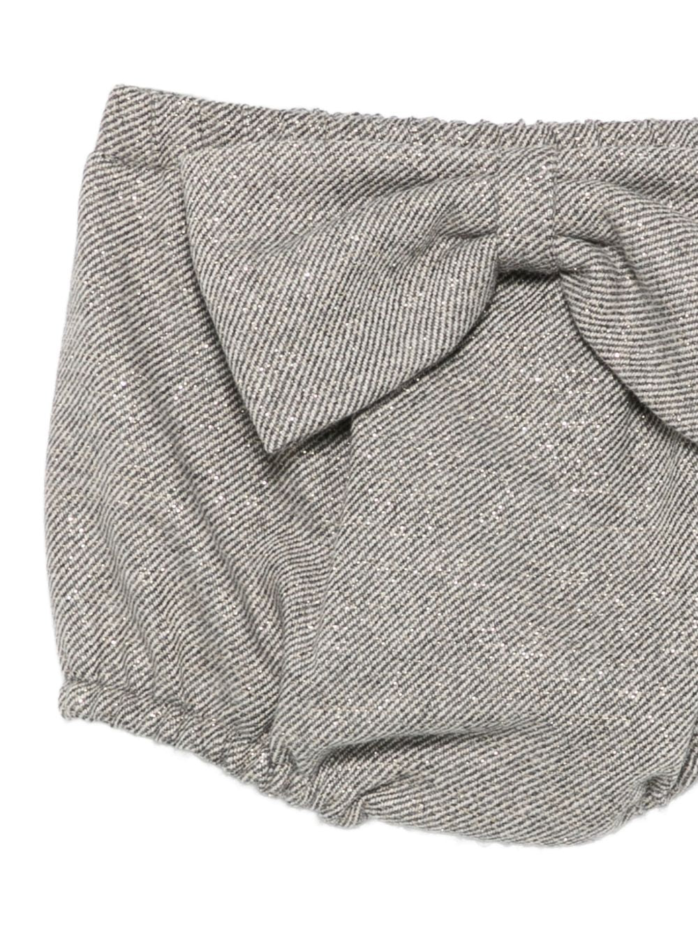 Shorts per neonata Douuod Kids grigi con dettaglio fiocco DZ6049 E0246 808OR DOUUOD KIDS