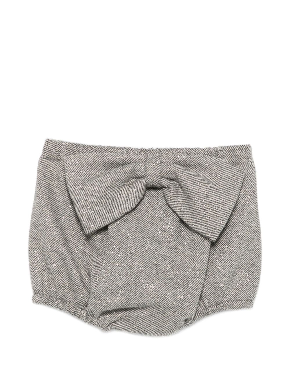 Shorts per neonata Douuod Kids grigi con dettaglio fiocco DZ6049 E0246 808OR DOUUOD KIDS