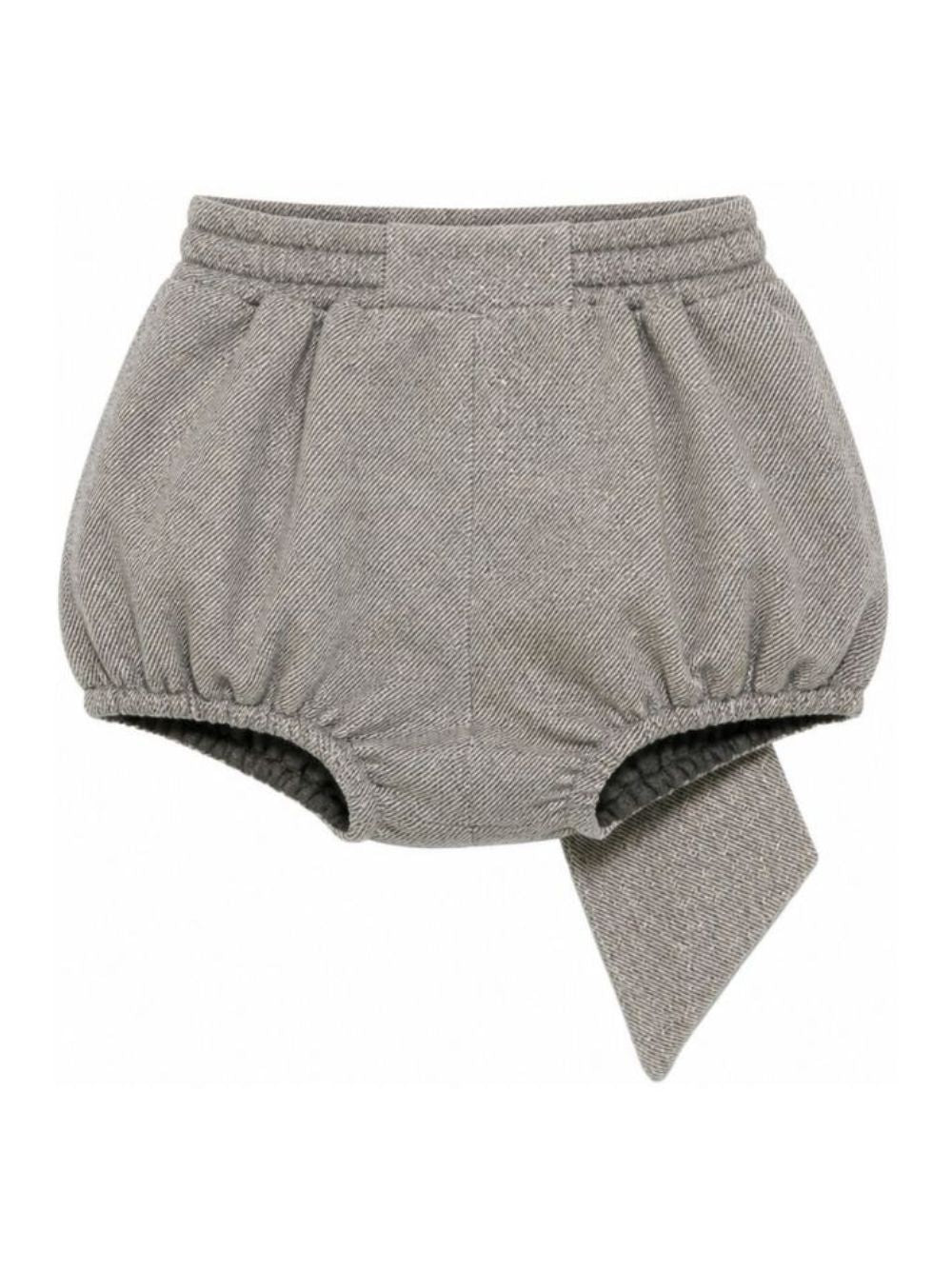 Pantaloncini per bambina Douuod Kids grigi con dettaglio fiocco DZ6A79 E0246 808OR DOUUOD KIDS