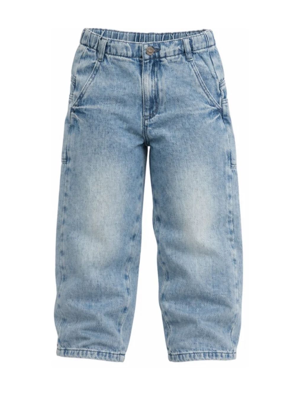 Jeans per bambino Douuod Kids azzurro con patch con logo sul retro DZ6P51 Z0746 643 DOUUOD KIDS