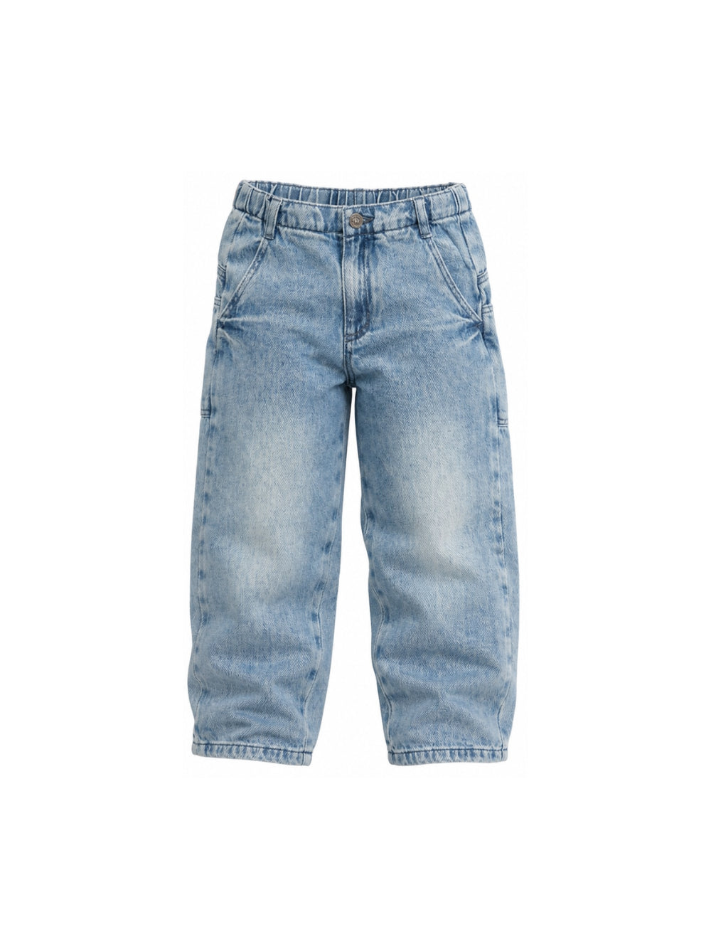 Jeans per bambino Douuod Kids azzurro con patch con logo sul retro DZ6P51 Z0746 643 DOUUOD KIDS