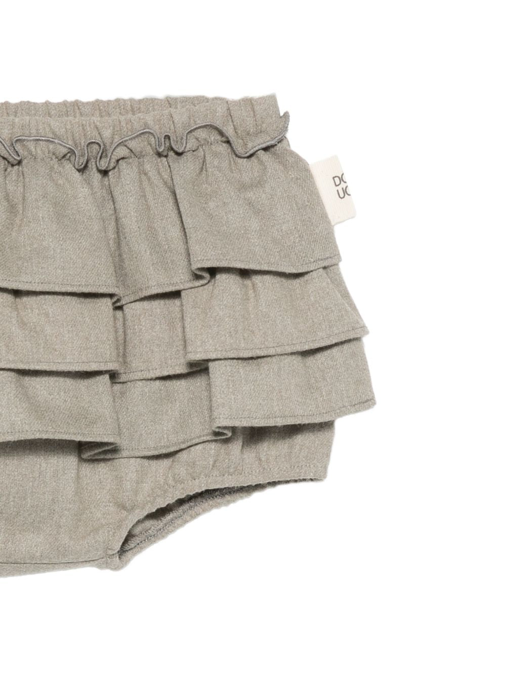 Shorts per neonata Douuod Kids grigio con ruches DZ7001 I0337 903 DOUUOD KIDS