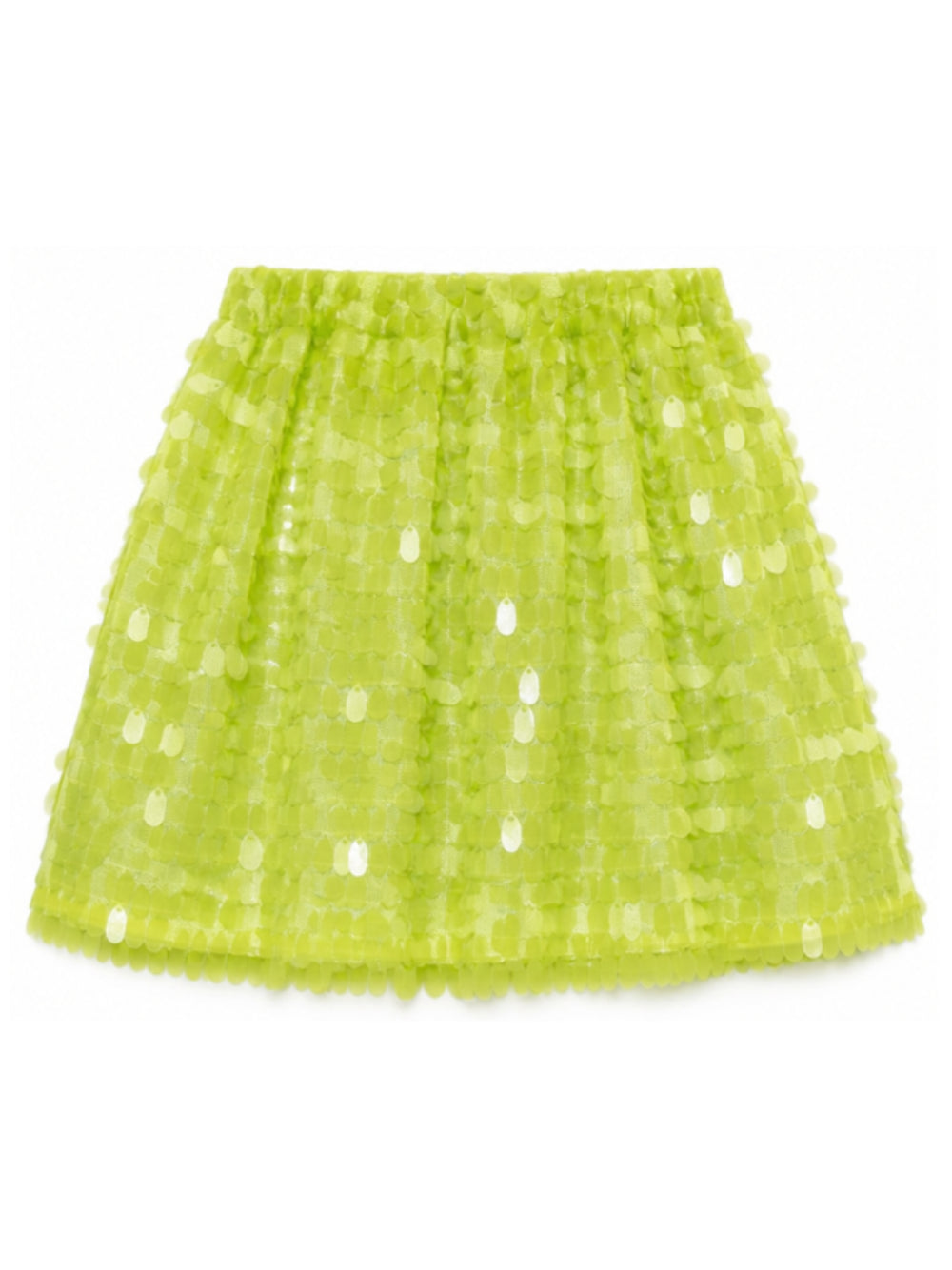 Gonna per bambina Douuod Kids verde con decorazione con paillettes DZ7A91 U0302 234 DOUUOD KIDS