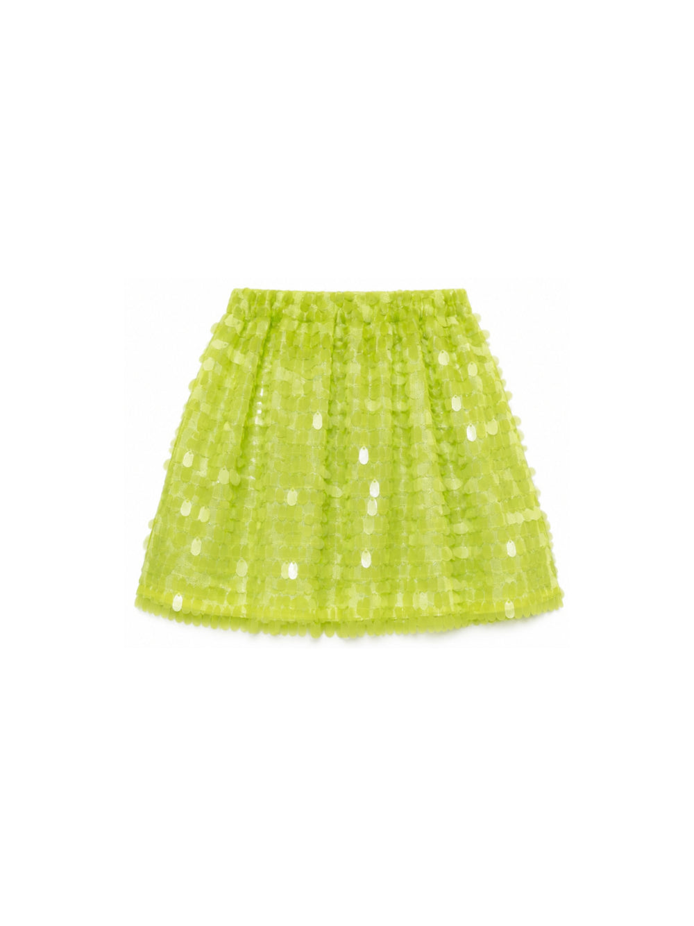 Gonna per bambina Douuod Kids verde con decorazione con paillettes DZ7A91 U0302 234 DOUUOD KIDS