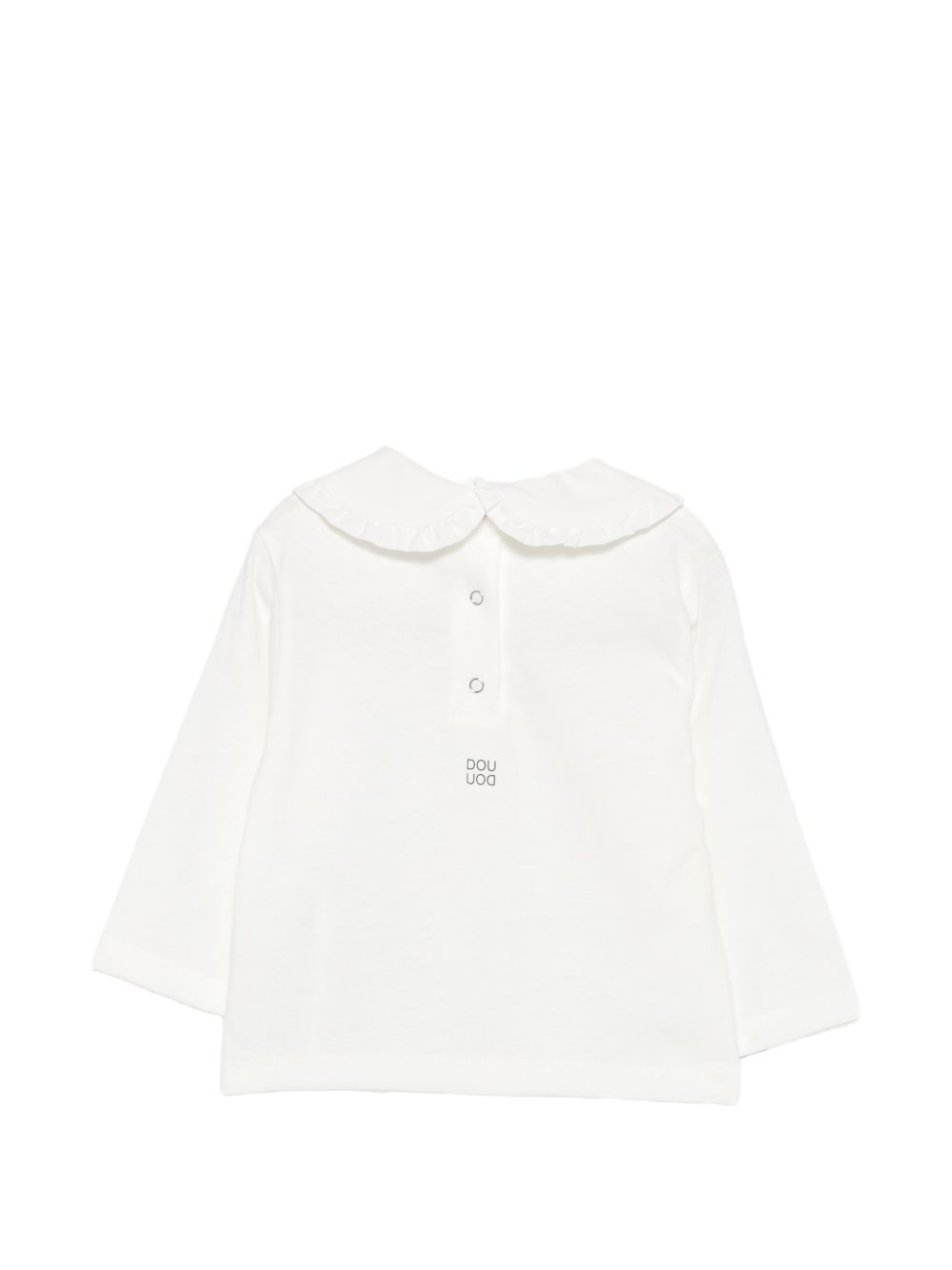 T-shirt per neonata Douuod Kids bianca con colletto alla Peter Pan DZ8010 Z3708 101 DOUUOD KIDS