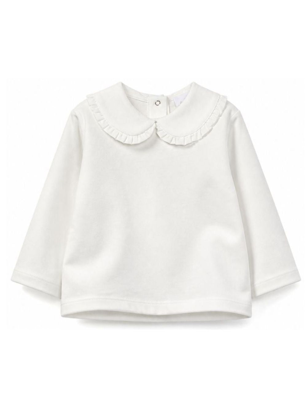 T-shirt per neonata Douuod Kids bianca con colletto alla Peter Pan DZ8010 Z3708 101 DOUUOD KIDS