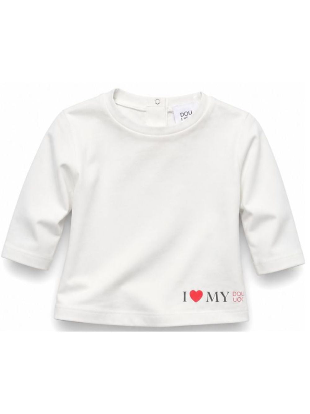 T-shirt per neonati Douuod Kids bianca con stampa sul fondo DZ8500 Z3708 101 DOUUOD KIDS
