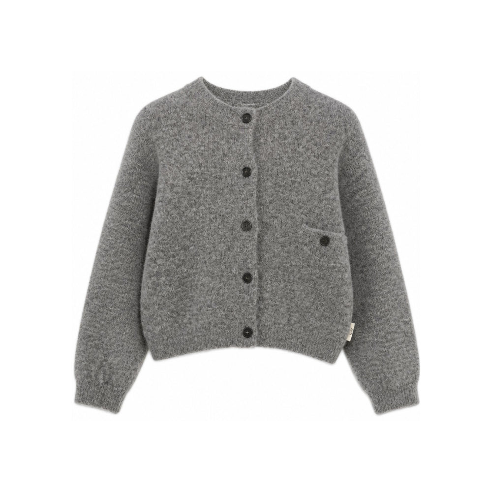 Maglione per bambino Douuod Kids grigio con patch con logo sul lato DZ9A00 W0229 809 DOUUOD KIDS