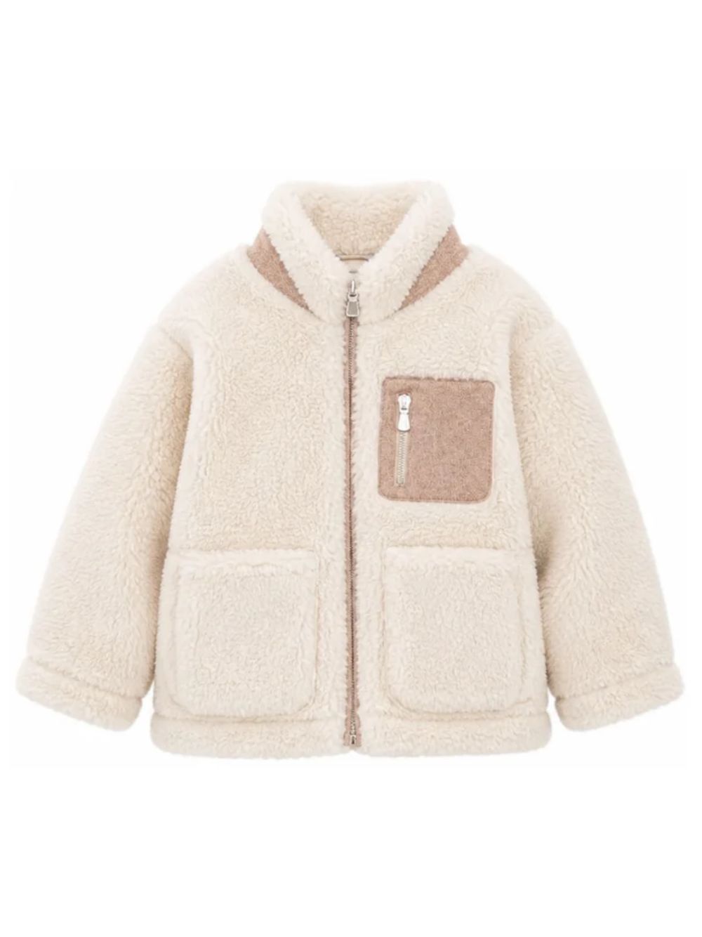 Giubbino per bambino Eleventy Kids beige con finitura in shearling EZ2H17 H0079 107 ELEVENTY KIDS