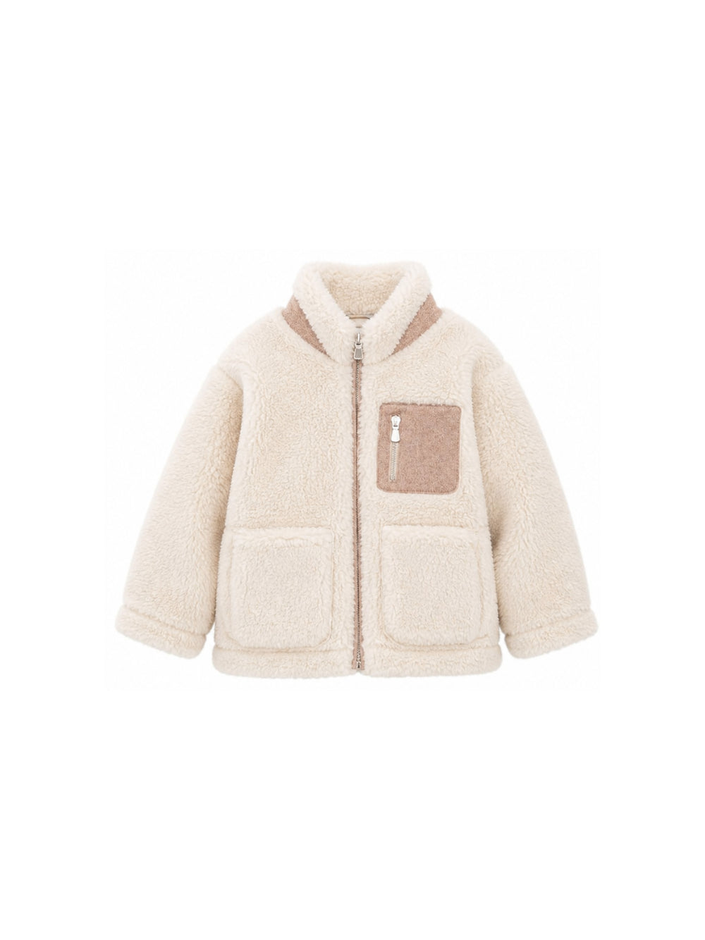 Giubbino per bambino Eleventy Kids beige con finitura in shearling EZ2H17 H0079 107 ELEVENTY KIDS