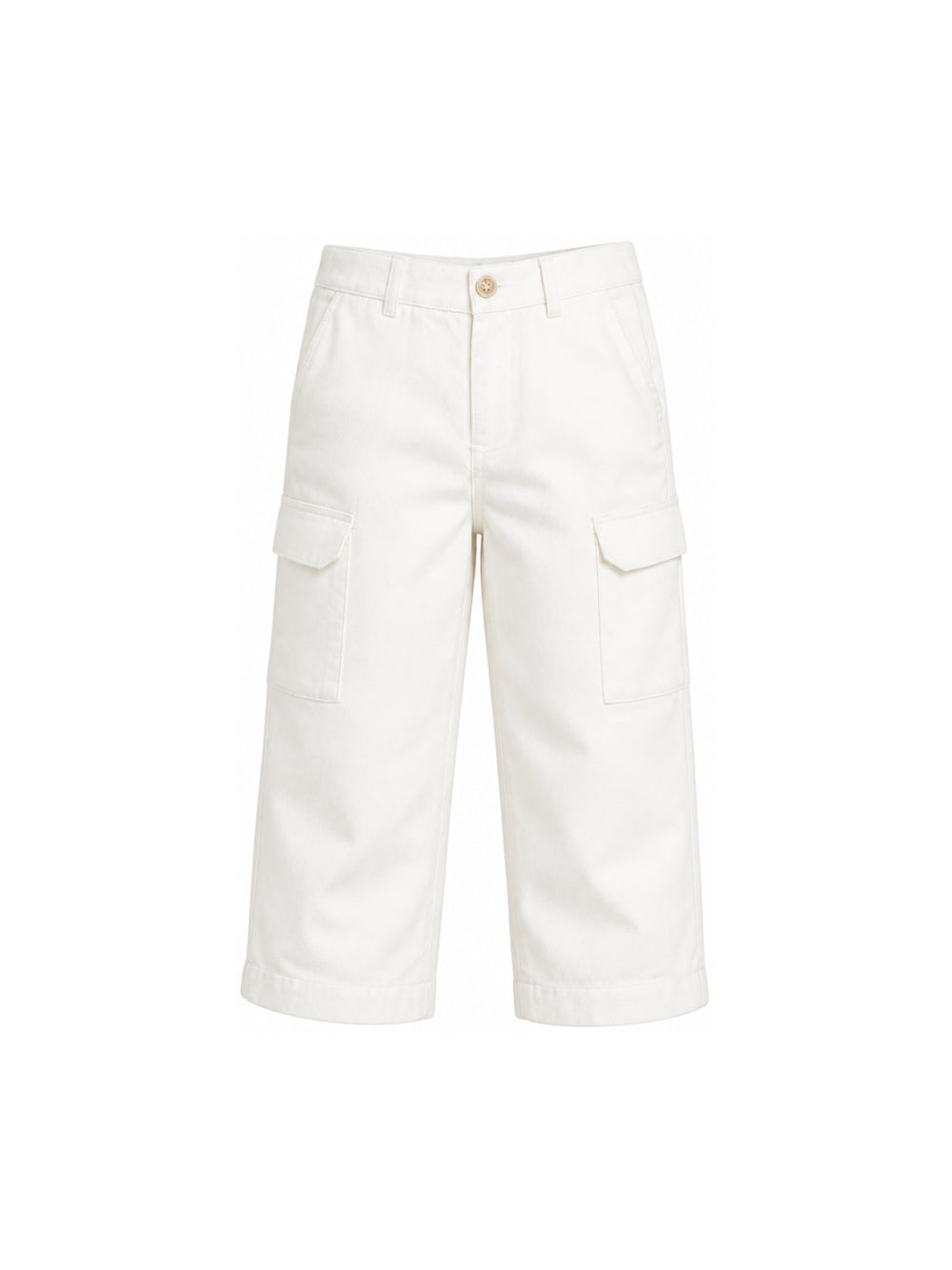 Pantaloni per bambino Eleventy Kids bianchi con patch con logo sul retro EZ6H90 I0233 101 ELEVENTY KIDS