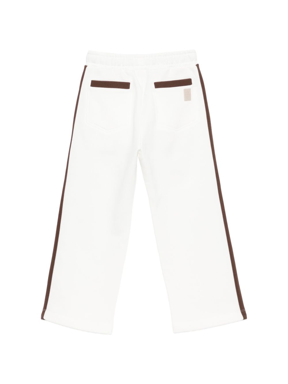 Pantaloni per bambino Eleventy Kids bianco con dettaglio righe sui lati EZ6I60 Z3999 101MA ELEVENTY KIDS