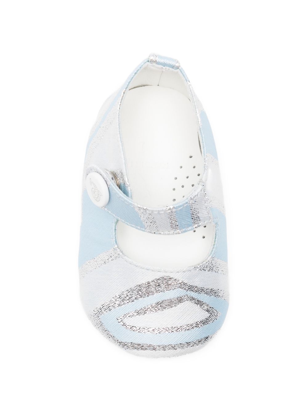 Ballerine per neonata Emilio Pucci Junior azzurro con stampa Iride PZ0066 S0273 600AG EMILIO PUCCI KIDS