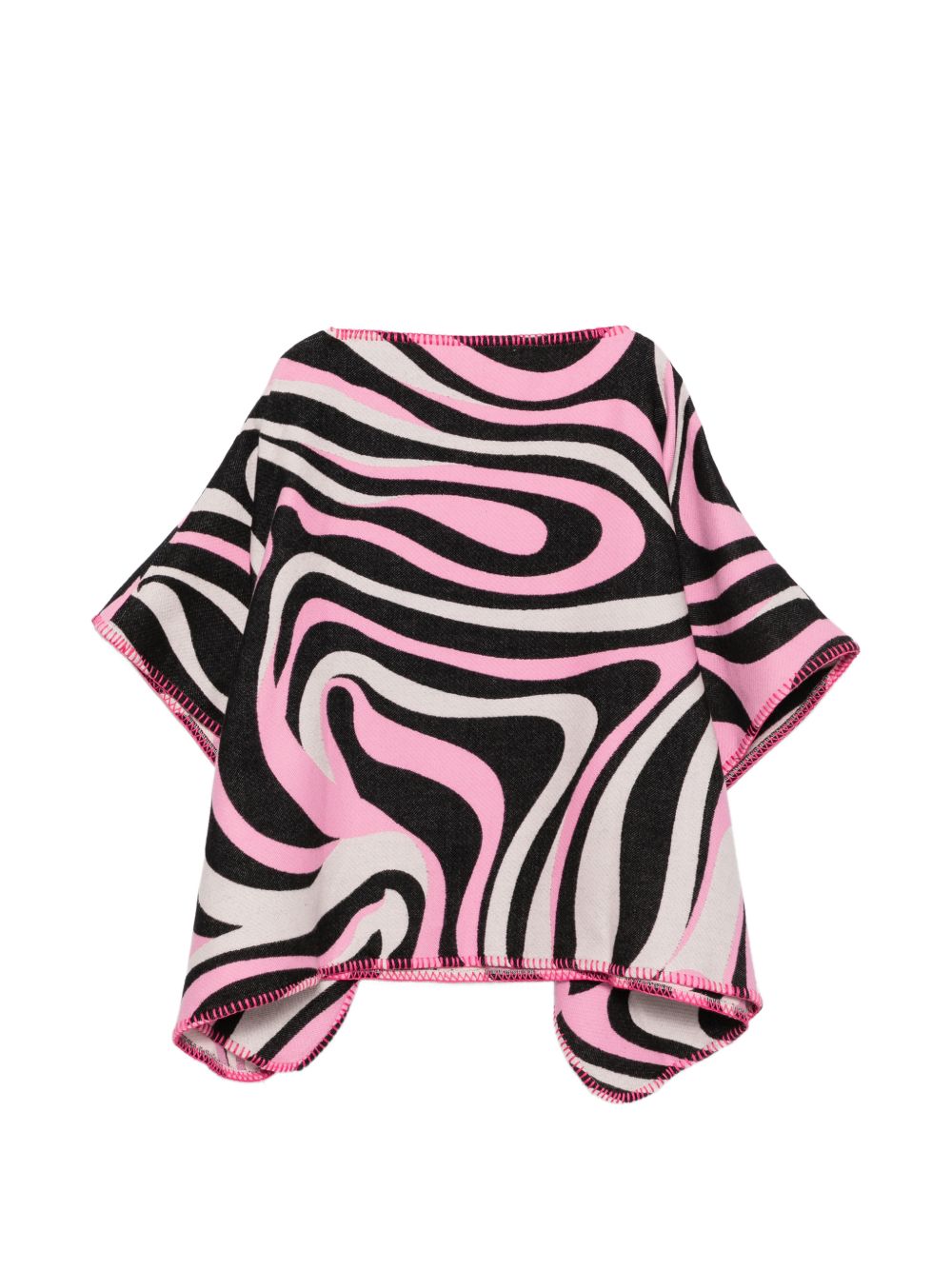 Poncho per bambina Emilio Pucci Kids multicolore con stampa grafica Iride all-over PZ2B00 E0267 515NE EMILIO PUCCI KIDS