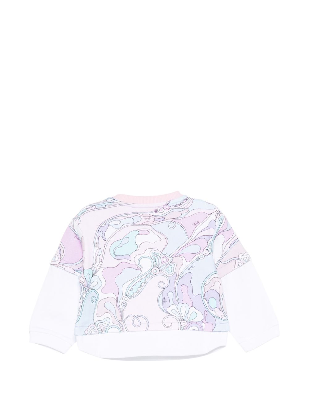 Felpa per neonata Emilio Pucci Junior multicolore con stampa iride all-over PZ4000 Z3343 51SCE EMILIO PUCCI KIDS