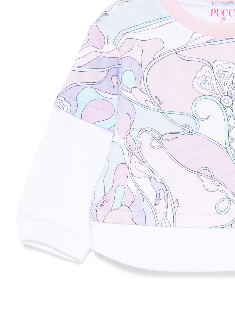 Felpa per neonata Emilio Pucci Junior multicolore con stampa iride all-over PZ4000 Z3343 51SCE EMILIO PUCCI KIDS