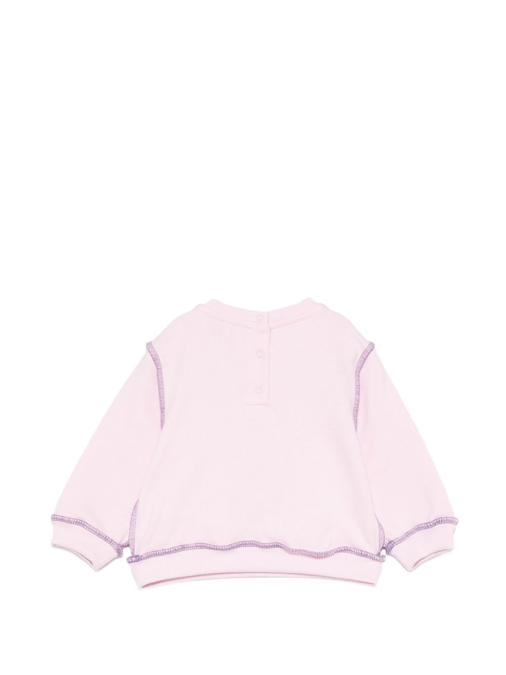 Felpa per neonata Emilio Pucci Kids rosa con ricamo logo PZ4020 Z3183 51S EMILIO PUCCI KIDS