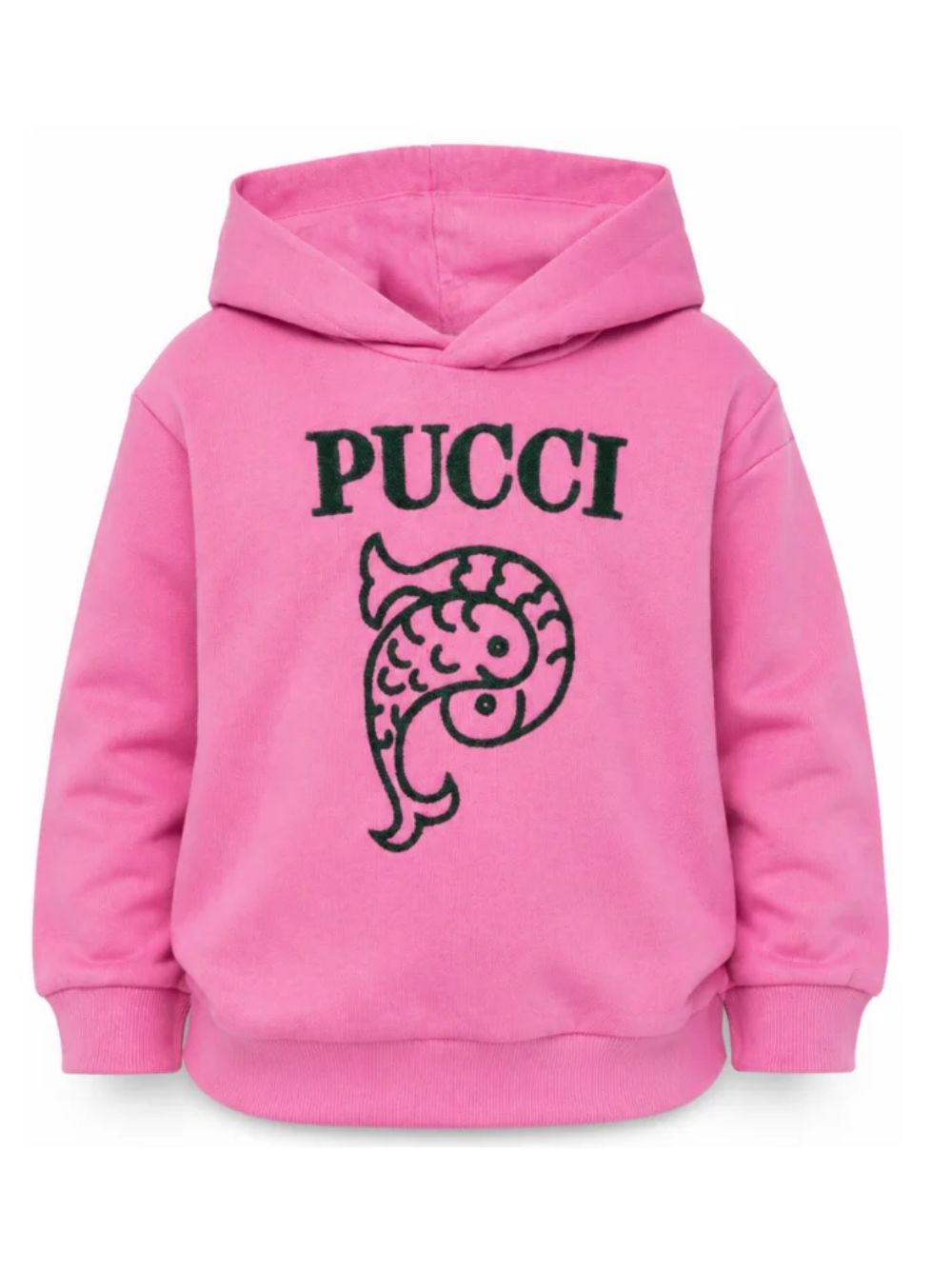 Felpa per bambina Emilio Pucci Kids fucsia con dettaglio logo PZ4A90 Z3183 543VE EMILIO PUCCI KIDS