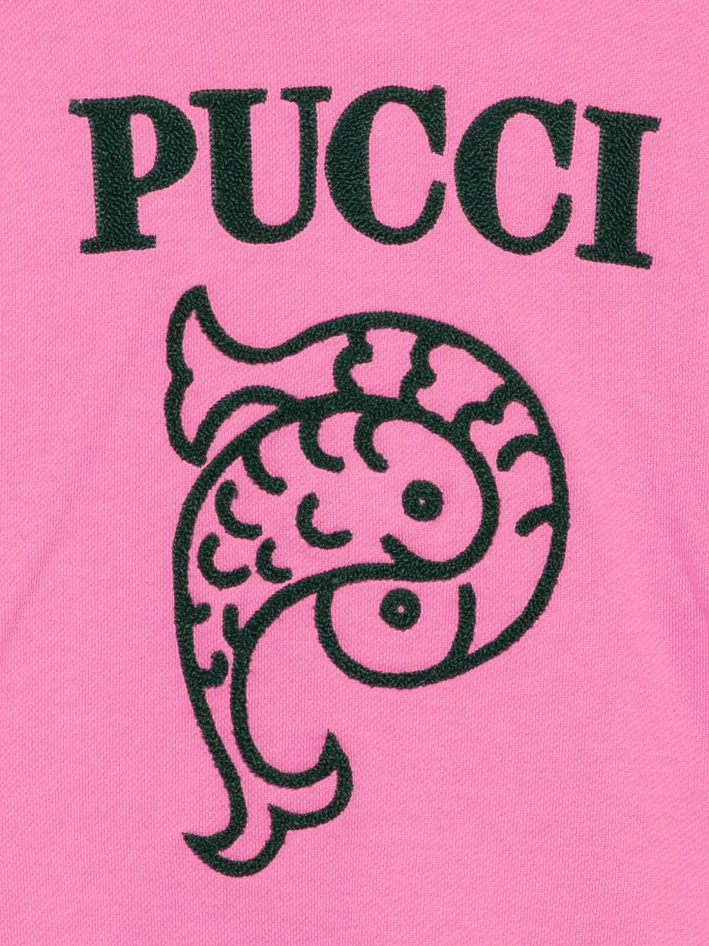 Felpa per bambina Emilio Pucci Kids fucsia con dettaglio logo PZ4A90 Z3183 543VE EMILIO PUCCI KIDS