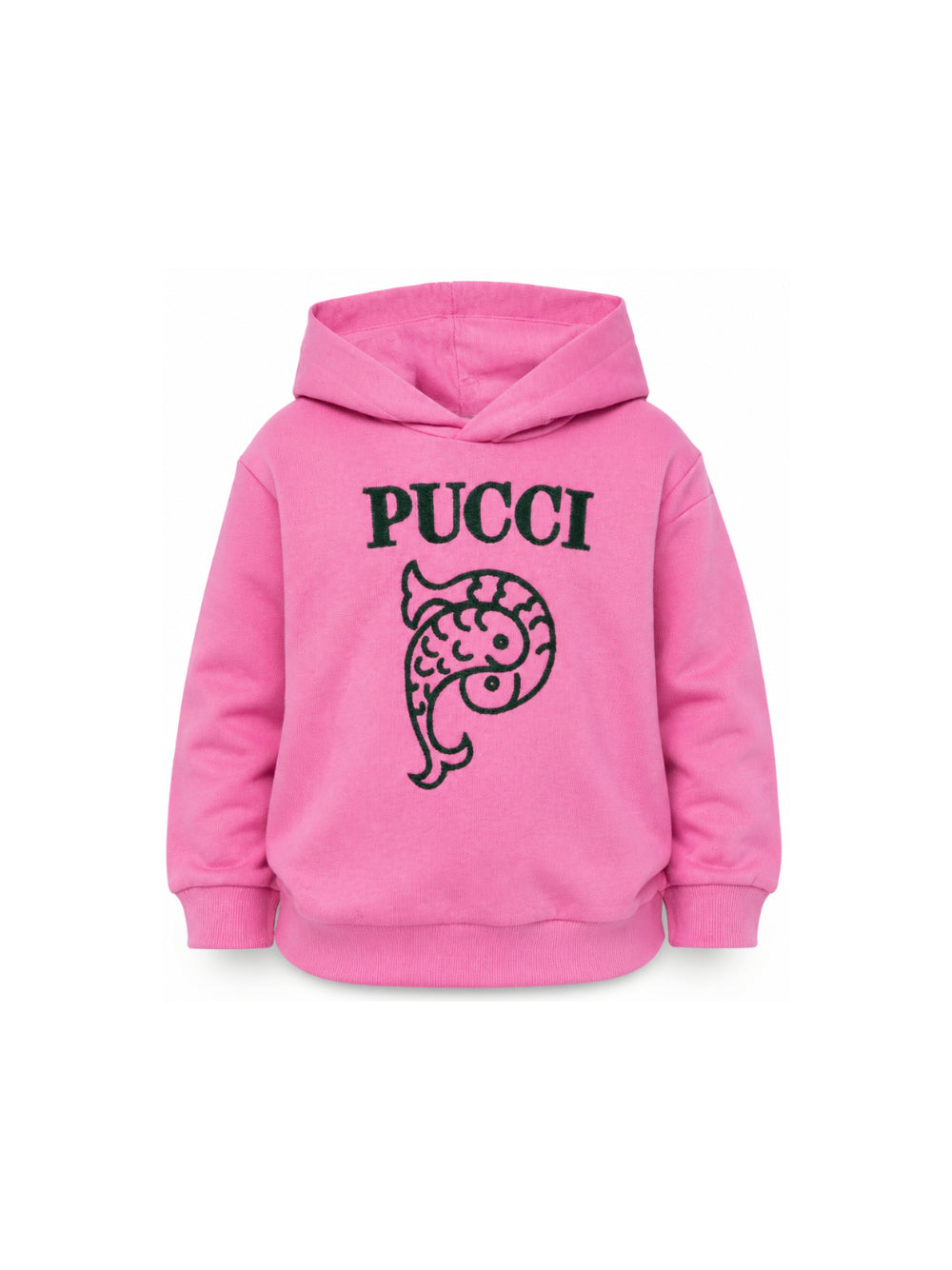Felpa per bambina Emilio Pucci Kids fucsia con dettaglio logo PZ4A90 Z3183 543VE EMILIO PUCCI KIDS