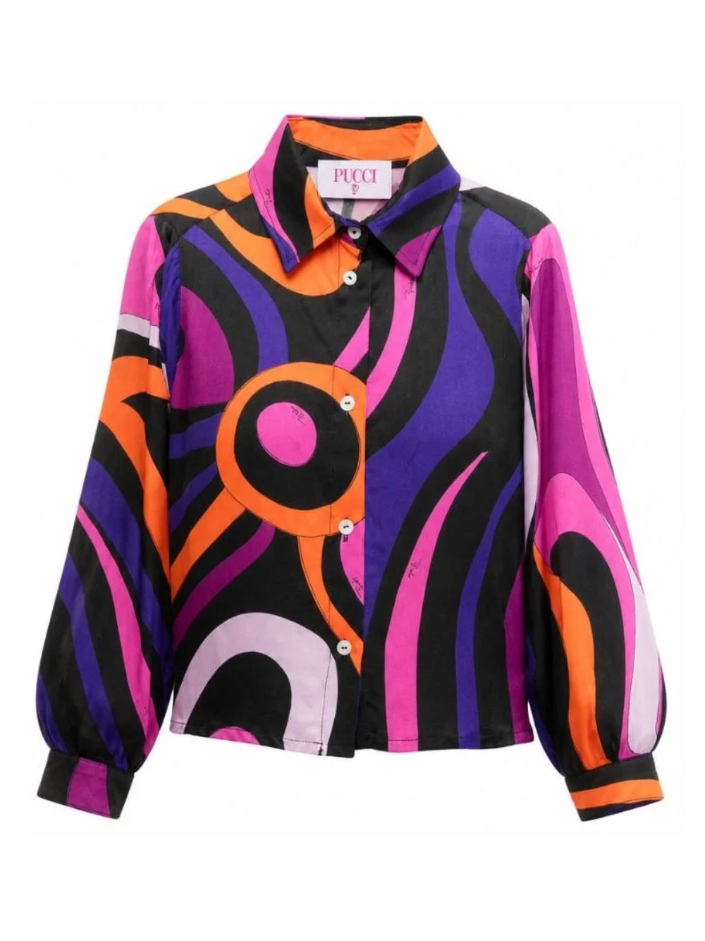 Camicia per bambina Emilio Pucci Junior multicolore con stampa Marmo PZ5A00 K0298 930FU EMILIO PUCCI KIDS