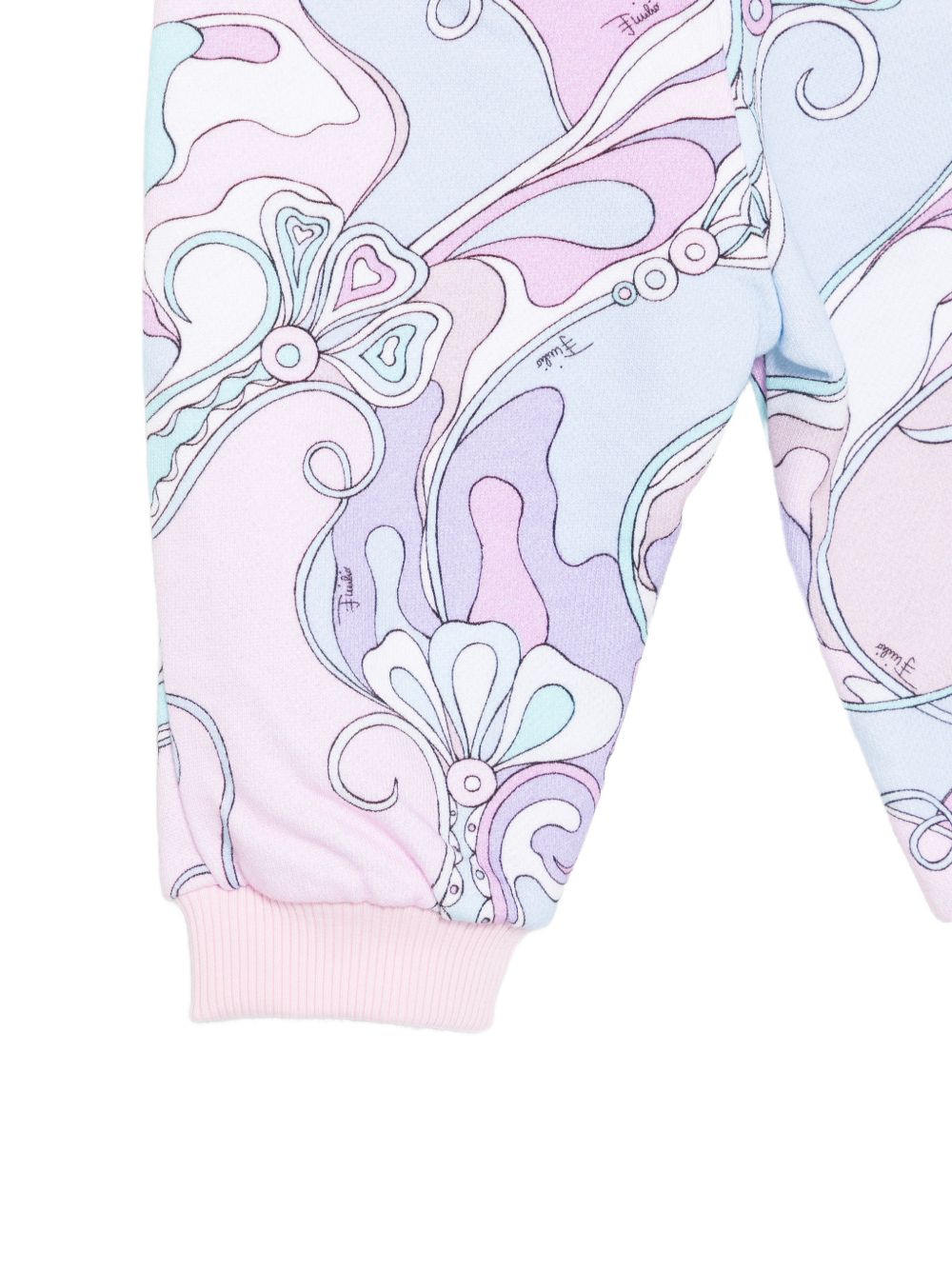 Pantaloni sportivi per neonata Emilio Pucci Junior multicolore con stampa astratta PZ6000 Z3343 51SCE EMILIO PUCCI KIDS